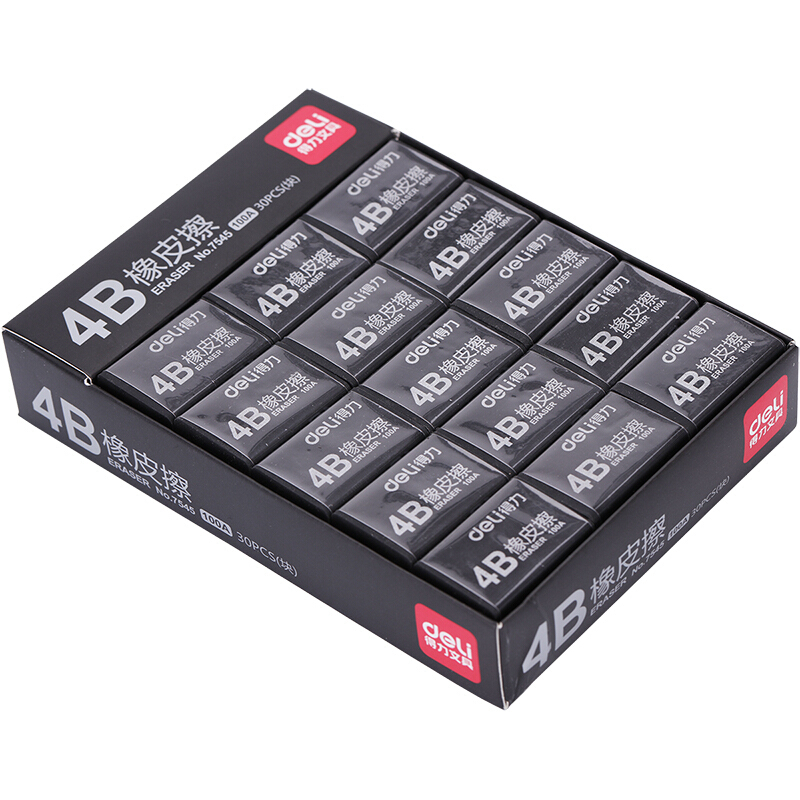 得力（deli）30塊4B黑色橡皮擦7545_http://m.cuic.org.cn/img/images/C201906/1561430413168.jpg