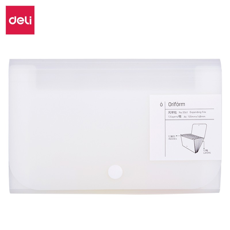 得力（deli） 5561 四色迷你票據包/風琴包 顏色隨機