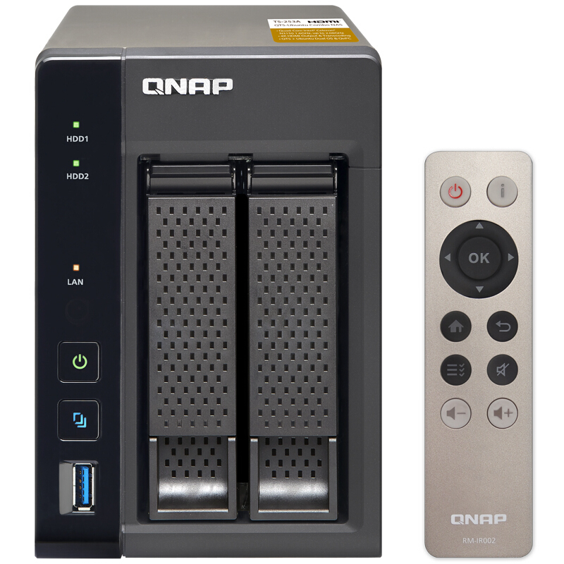 威聯通（QNAP） TS-253A 4G內存 兩盤位網絡存儲器NAS 四核處理器 （無內置硬盤）