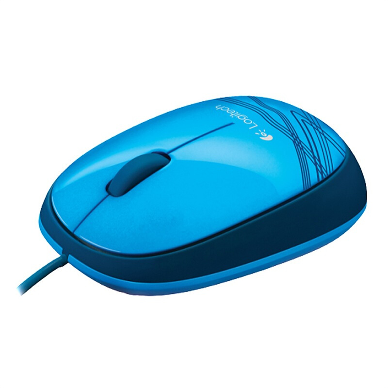 羅技（Logitech） M105 時尚多彩鼠標 左右手通用 (活力藍) 