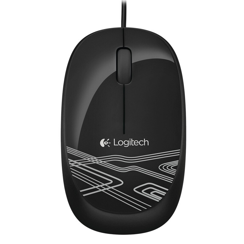 羅技（Logitech） M105 時尚多彩鼠標 左右手通用 (炫酷黑) 