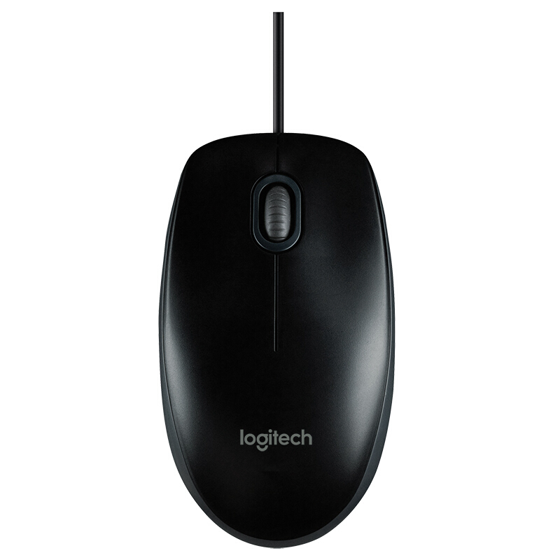 羅技（Logitech） M100r 光電鼠標 即插即用 三年質保 (黑色) 