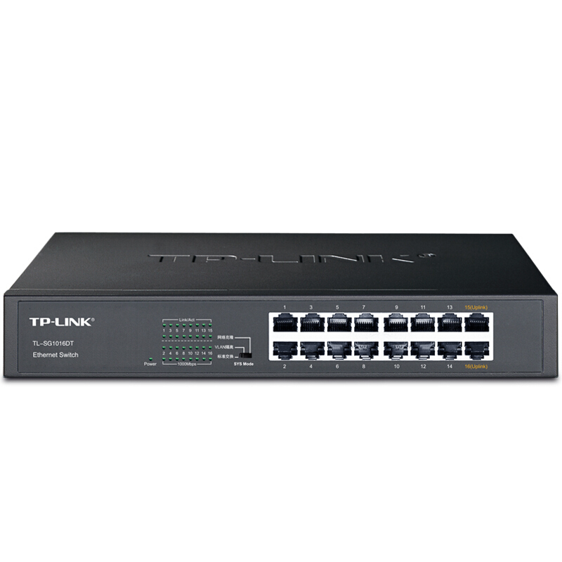 普聯（TP-LINK） TL-SG1016D 16口千兆 非網管T系列交換機