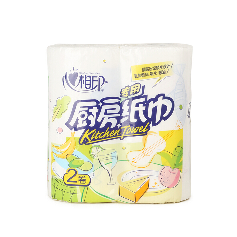 心相印（Mind Act Upon Mind） KT102 吸油吸水廚房用卷紙2卷/提
