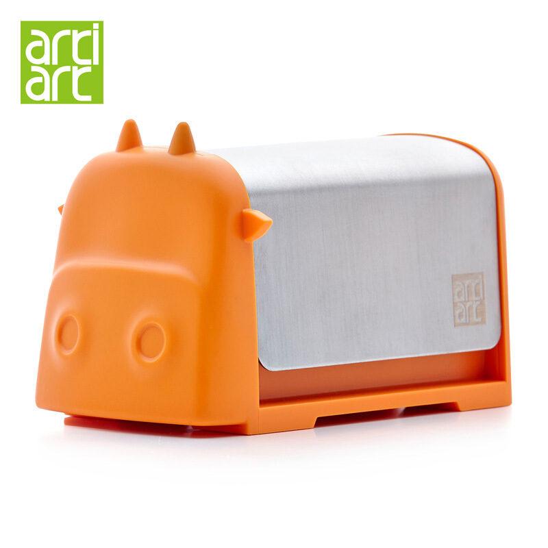Artiart CUTE004C 自動按壓牙簽盒/創意牙簽筒（橙色）