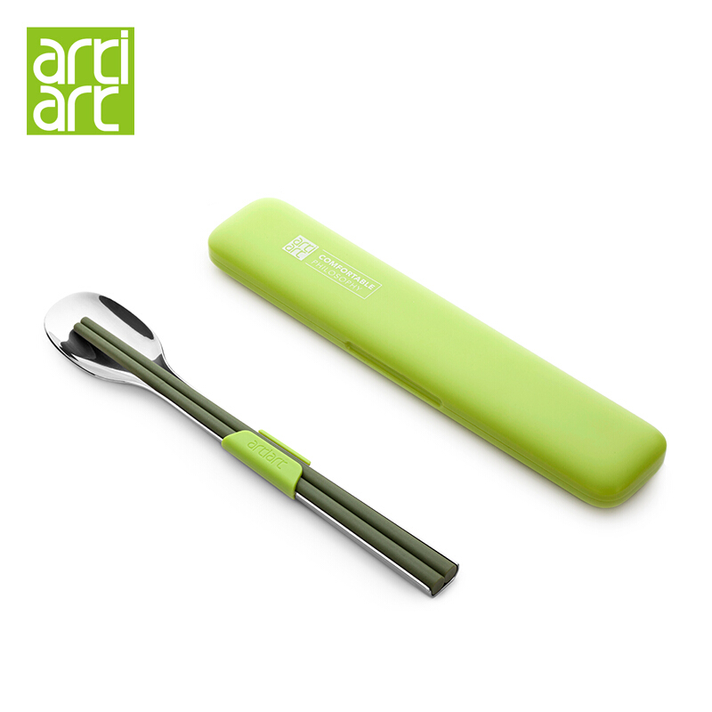 Artiart CARR072 創意餐具套裝/一勺一筷（綠色）